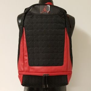 air jordan leather backpack